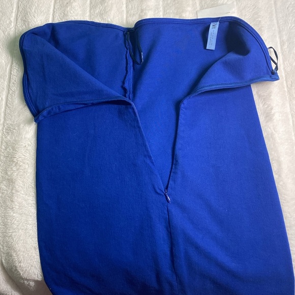 BWT ✨ Zara sleeveless blue mini dress side zip Us small - Picture 3 of 5